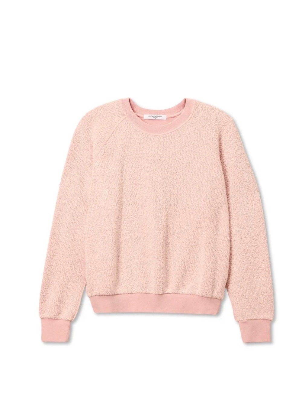 Perfect White Tee Ziggy Reverse Fleece Sweatshirt Pink Small